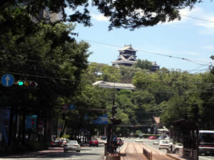 市街からみた熊本城